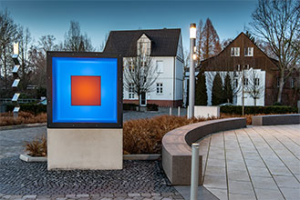 Adam Barker-Mill: colour cube, 2019, Lichtinstallation, Kunstmuseum Ahlen